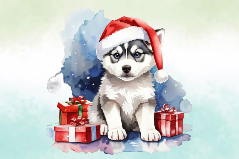 watercolor-christmas-dog-clipart-bundle