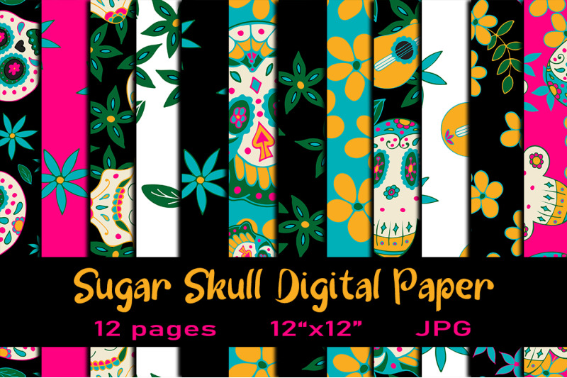 12-sugar-skull-seamless-pattern