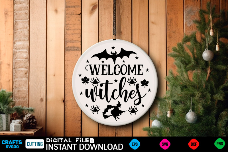 welcome-witches-round-sign-svg-design