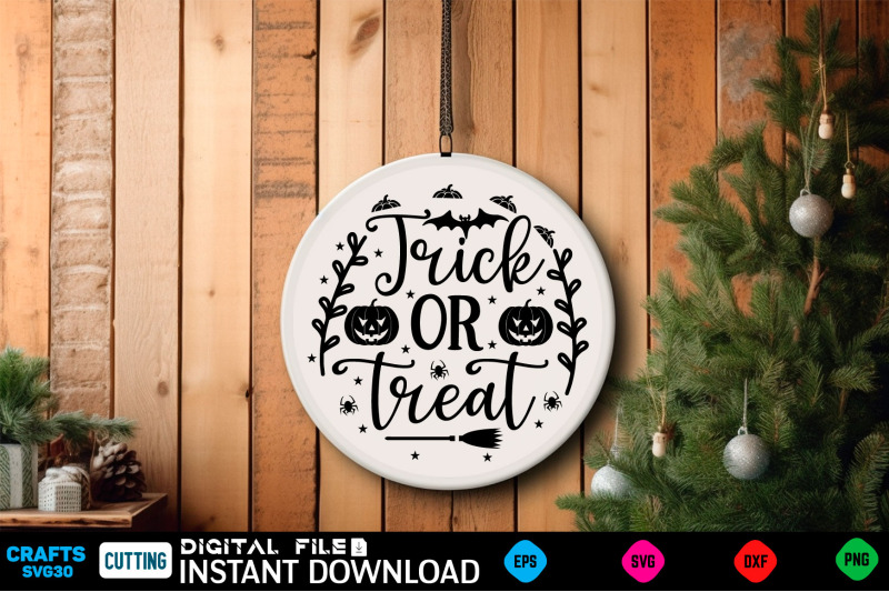 trick-or-treat-round-sign-svg-design