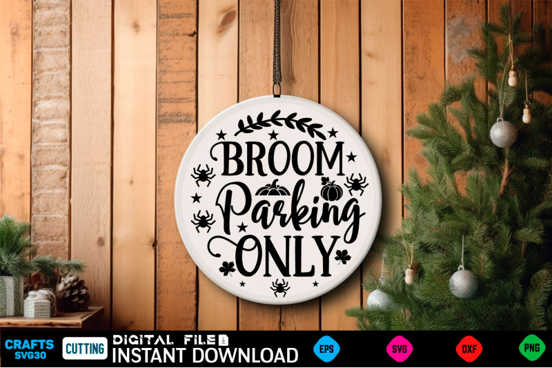 broom-parking-only-round-sign-svg-design