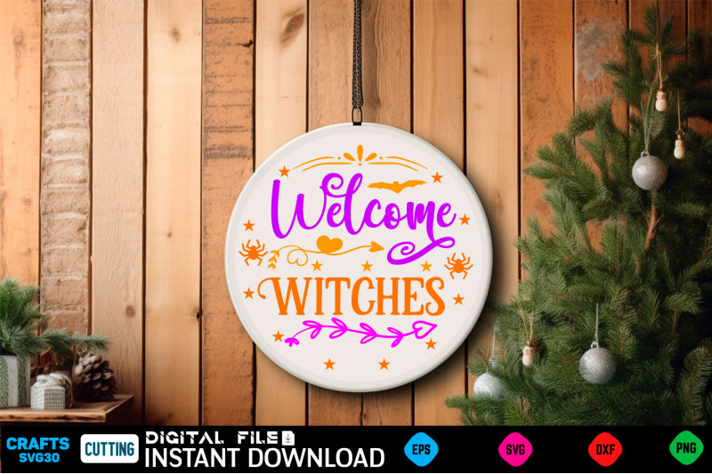 welcome-witches-round-sign-svg-design