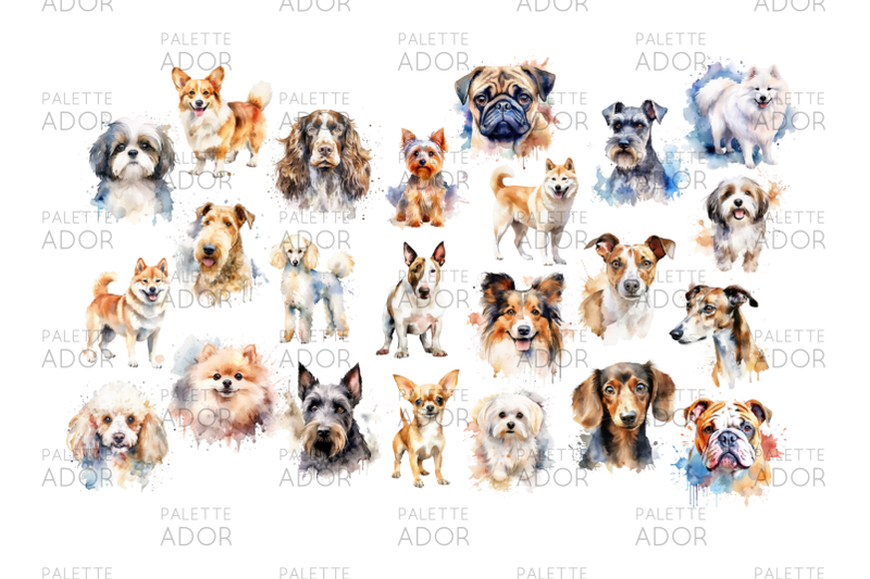 watercolor-dogs