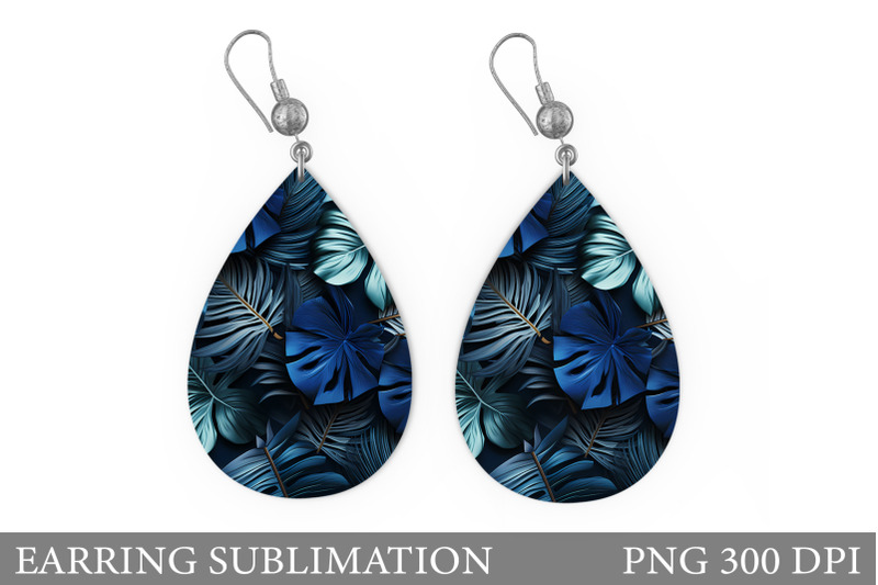 tropical-leaves-teardrop-earring-3d-leaves-earring-design