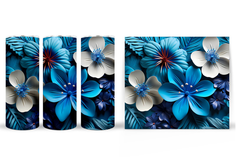 3d-blue-flowers-tumbler-flowers-tumbler-wrap-design