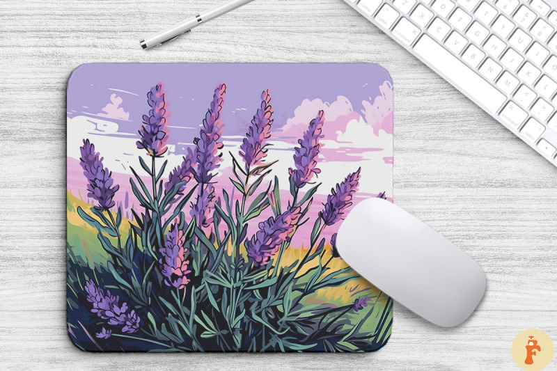 beautiful-lavender-flowers-art-mouse-pad