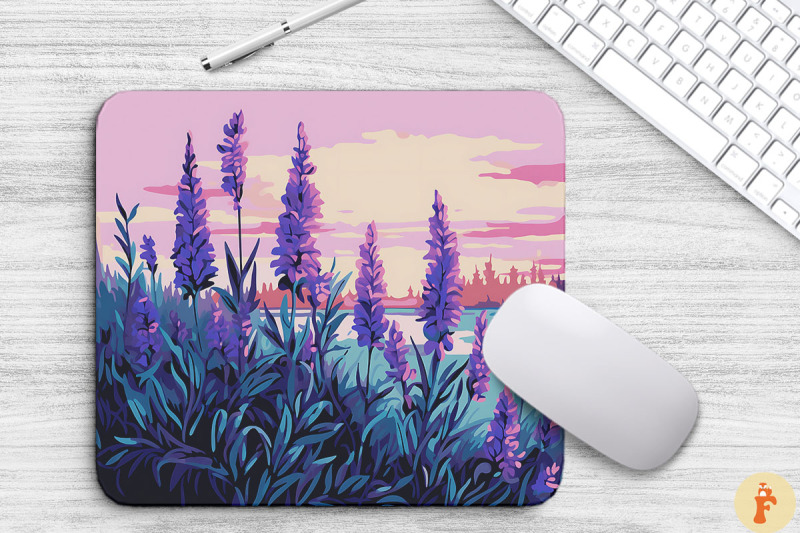 beautiful-lavender-flowers-art-mouse-pad