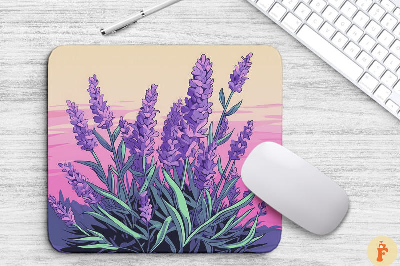 beautiful-lavender-flowers-art-mouse-pad