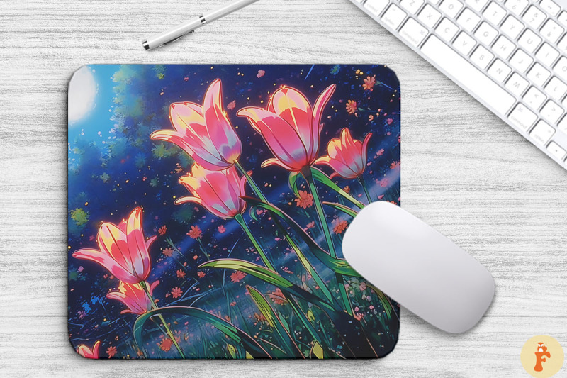 dreamy-pink-tulips-anime-style-mouse-pad