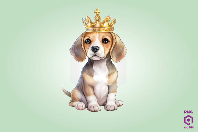 beagle-dog-wearing-crown