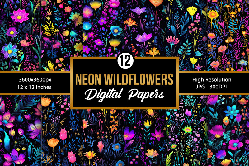 neon-wildflowers-seamless-pattern-digital-papers