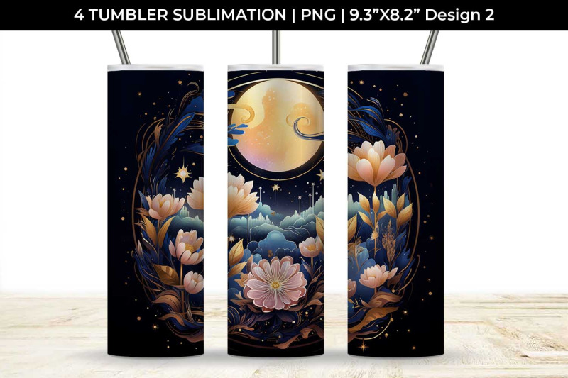 celestial-garden-blooms-sublimation-tumbler-wrap-bundle