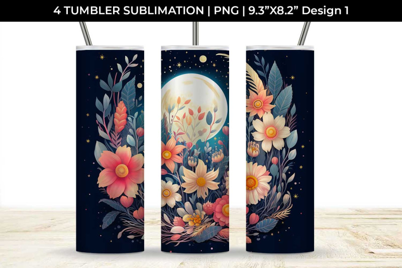 celestial-garden-blooms-sublimation-tumbler-wrap-bundle