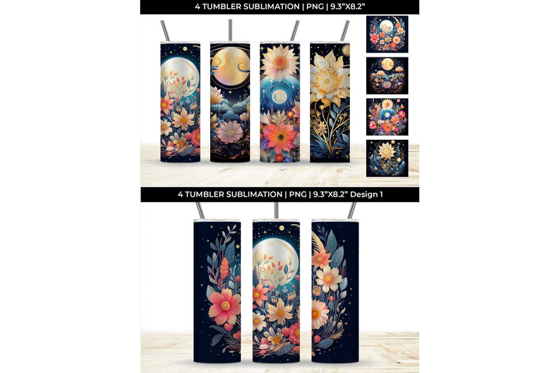 celestial-garden-blooms-sublimation-tumbler-wrap-bundle