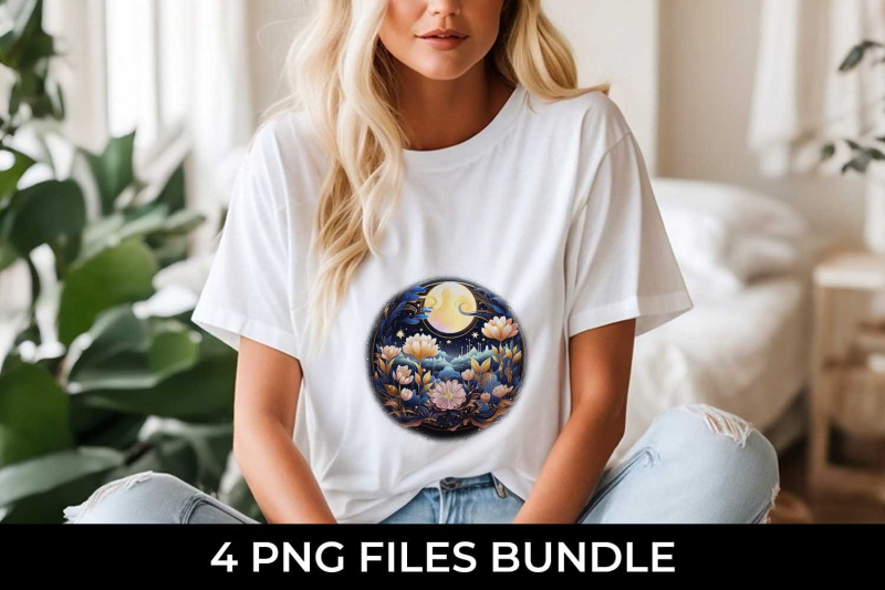 celestial-garden-blooms-sublimation-t-shirt-design-bundle