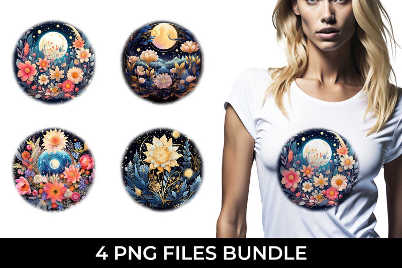 celestial-garden-blooms-sublimation-t-shirt-design-bundle