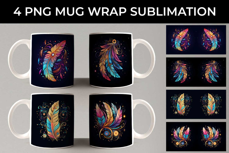 cosmic-feather-tribe-mug-wrap-sublimation-bundle