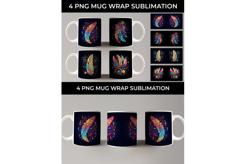 cosmic-feather-tribe-mug-wrap-sublimation-bundle