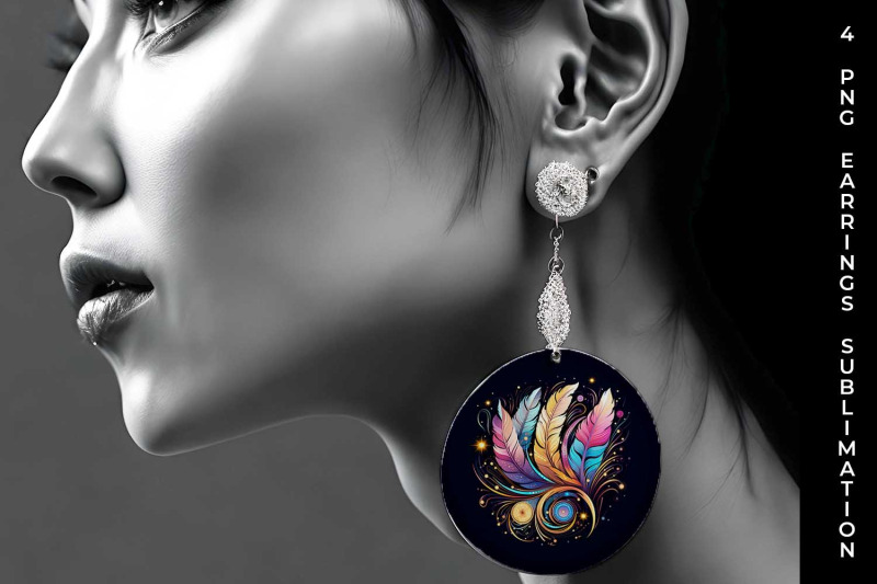 cosmic-feather-tribe-earrings-sublimation-bundle