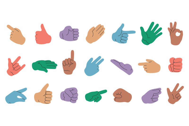 colorful-hands-collection-human-arm-and-hand-gestures-people-gesture