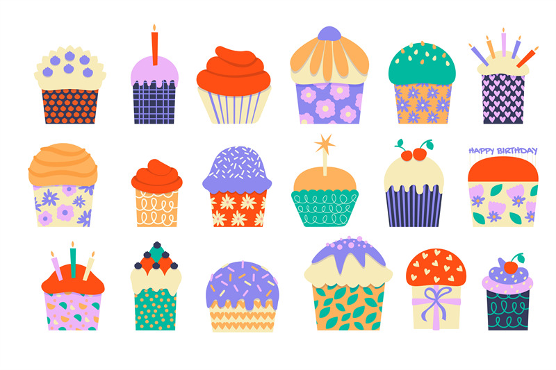 birthday-cupcakes-cartoon-sweet-desserts-with-colorful-toppings-for-c