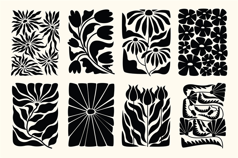 matisse-floral-posters-abstract-art-print-with-nature-floral-elements