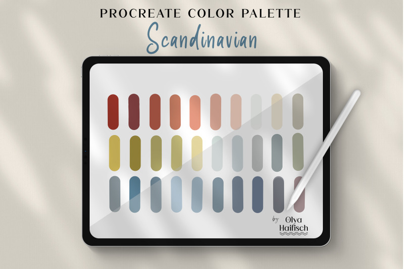 scandinavian-procreate-palette-muted-winter-color-swatches