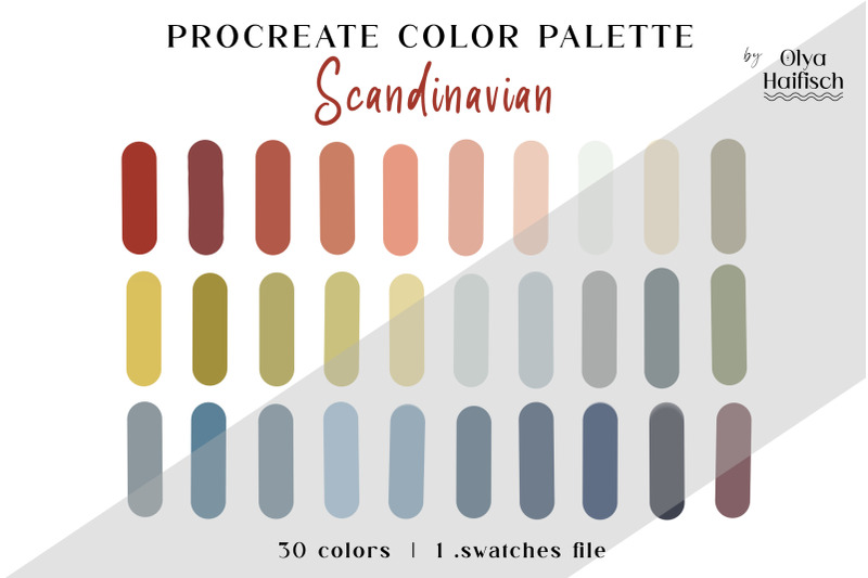 scandinavian-procreate-palette-muted-winter-color-swatches