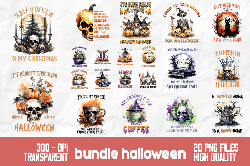 halloween-retro-scary-skull-bundle