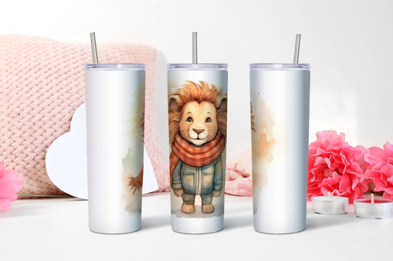 watercolor-cute-lion-tumbler-wrap-20-oz