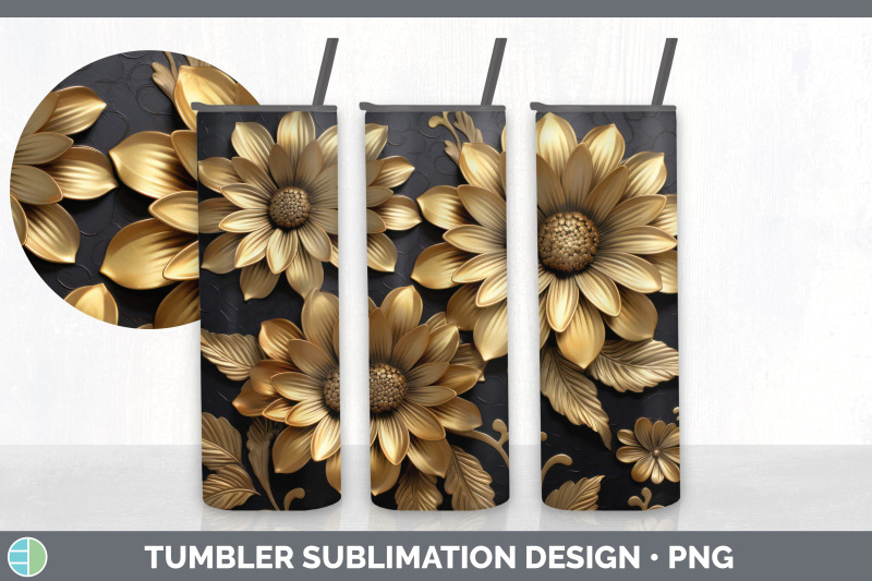 3d-black-and-gold-zinnia-flowers-tumbler-sublimation-20-oz-skinny-tu
