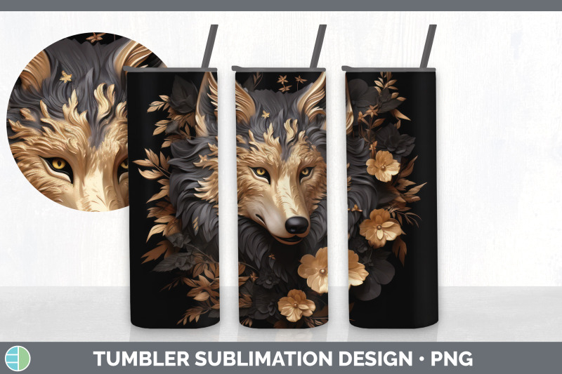 3d-black-and-gold-wolf-tumbler-sublimation-20-oz-skinny-tumbler-desi