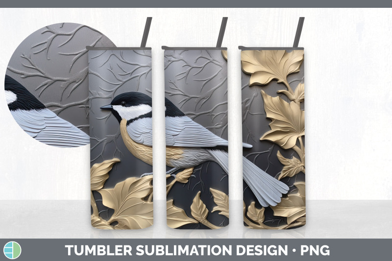 3d-black-and-gold-chickadee-bird-tumbler-sublimation-20-oz-skinny-tu