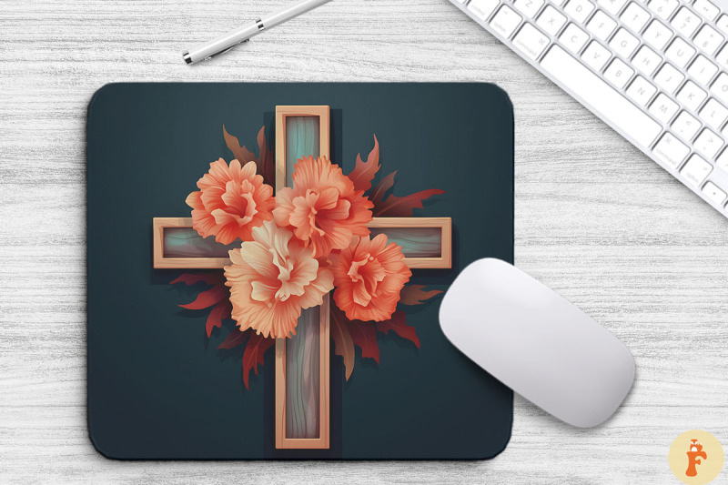 wooden-cross-with-carnation-flowers