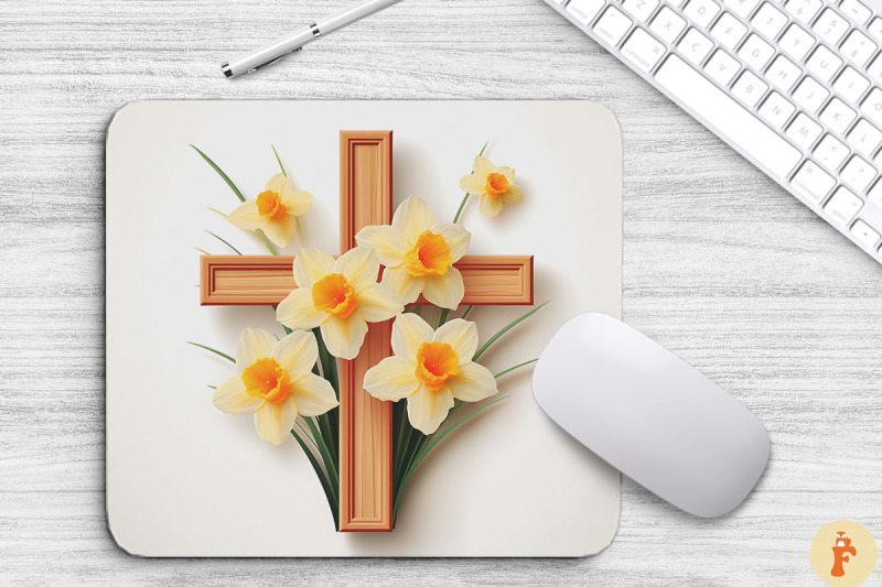 wooden-cross-with-daffodil-flowers