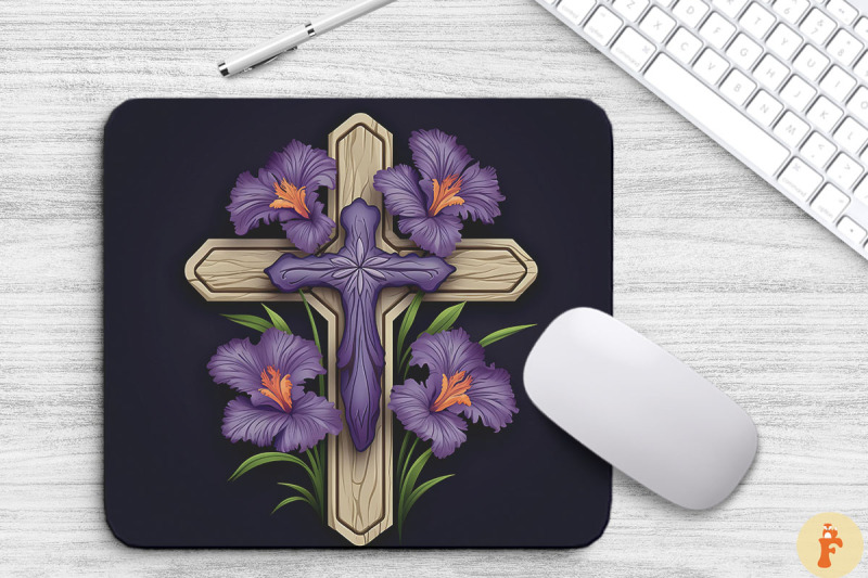 wooden-cross-with-iris-flowers