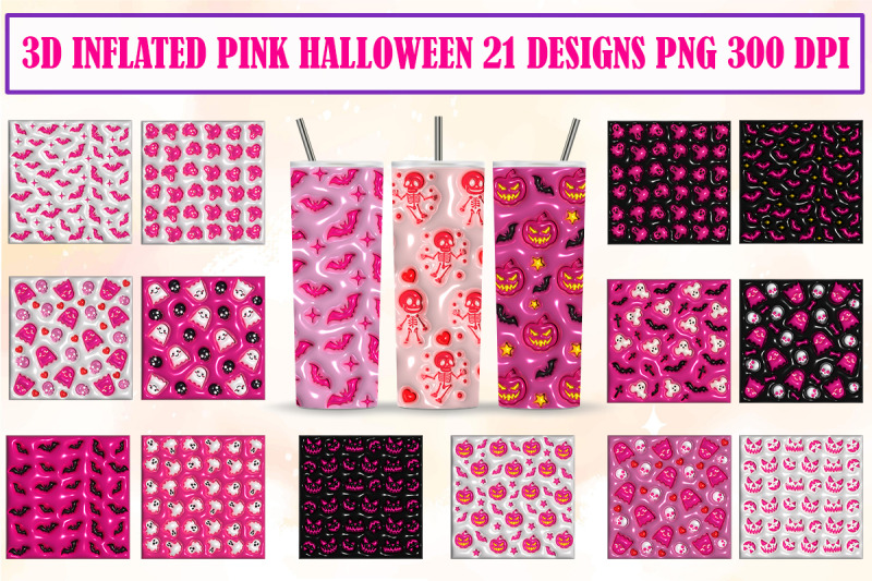 3d-inflated-cute-pink-halloween-design-bundle