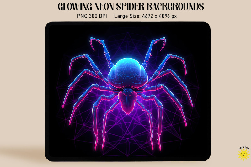 neon-top-view-of-a-radioactive-spider