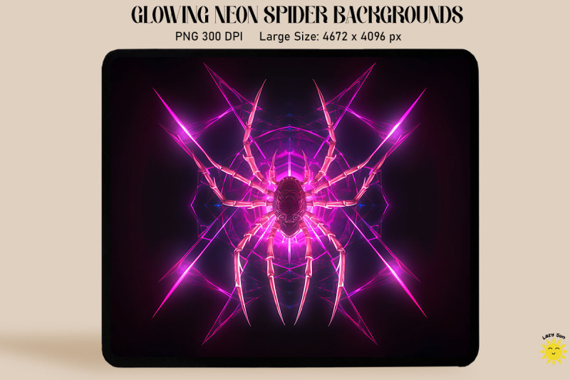 pink-glowing-magical-geometric-spider