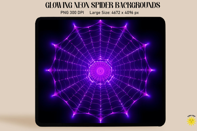 glowing-purple-neon-spiderweb