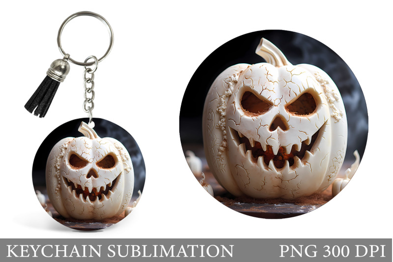 halloween-pumpkin-keychain-design-halloween-round-keychain