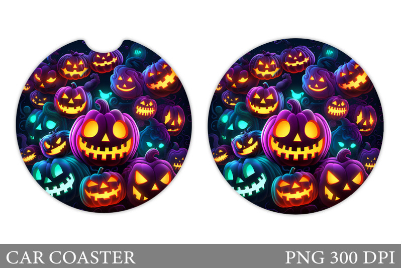 halloween-pumpkin-car-coaster-neon-pumpkin-car-coaster