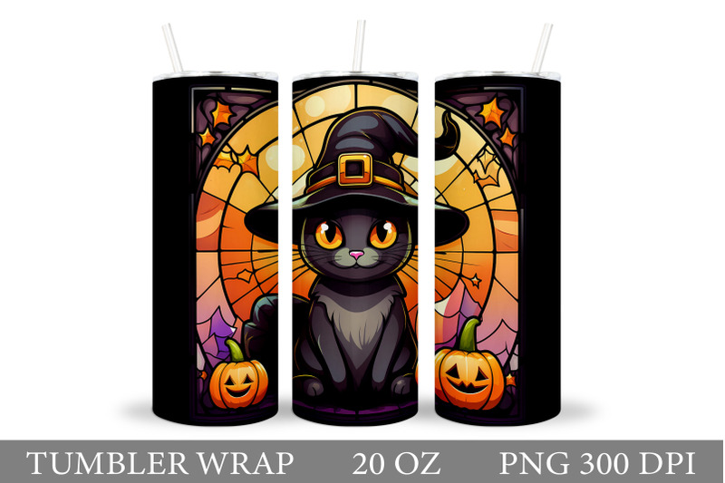 cute-halloween-cat-tumbler-wrap-halloween-tumbler-design