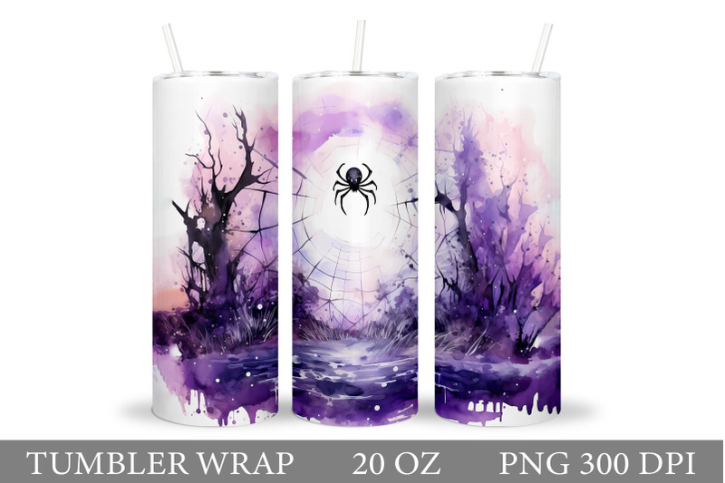 spider-tumbler-wrap-sublimation-halloween-tumbler-design