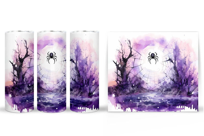 spider-tumbler-wrap-sublimation-halloween-tumbler-design