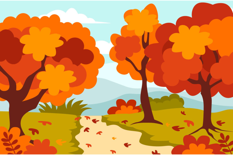 22-autumn-landscape-blue-background-illustration