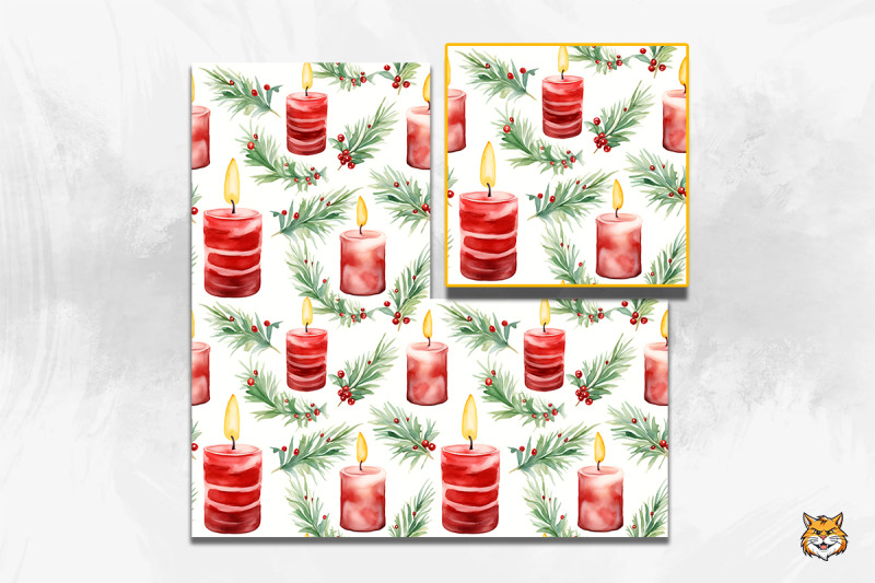 christmas-candle-seamless-pattern-2