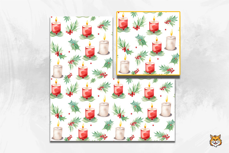 christmas-candle-seamless-pattern