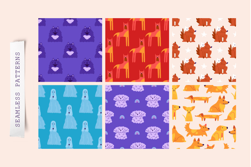 doggos-clipart-patterns