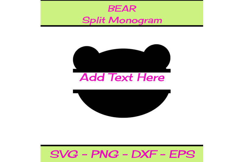 BEAR SPLIT MONOGRAM SVG By Brilliant Digital Designs | TheHungryJPEG